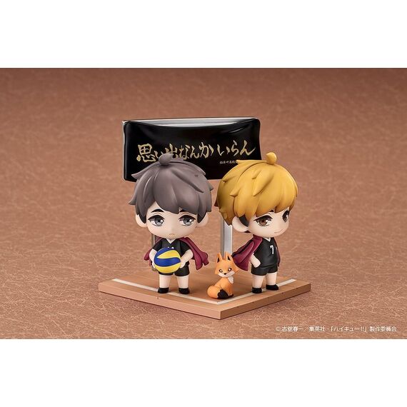 Haikyu!! Qset+ Mini Figures 2-Pack Atsumu Miya & Osamu Miya 8 cm