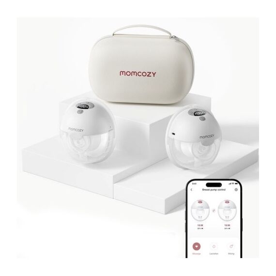 Momcozy M5 Breast pump with app control – Double set Grey
