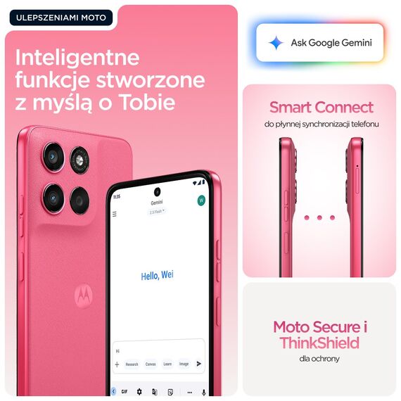 Motorola moto g57 power 17.1 cm (6.72") Dual SIM Android 16.0 5G USB Type-C 12 GB 256 GB 7000 mAh Pink
