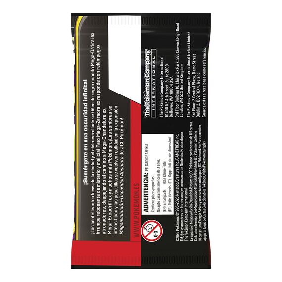 Spanish Pokemon Absolute Darkness Mega Evolution Expansion card game