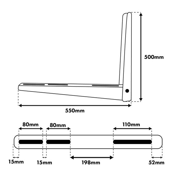 Bracket / Mount for Maclean Air Conditioner / Heat Pump, arm length 500x550 mm, galvanized steel, up to 250 kg, MC-144