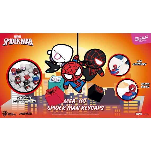 Spider Man Mini Egg Attack Blind Box Figures keycaps 5 cm Assortment (6)