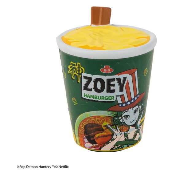 KPop Demon Hunters Squishy Anti Stress Figure Zoey Hamburger Noodles