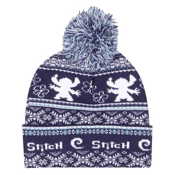 Lilo & Stitch Pom-Pom Beanie Fair Isle
