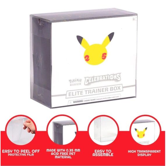 Evoretro PET Display Case Protector for Pokémon ETB (1-Pack)