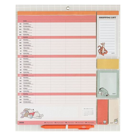 Winnie the Pooh Magnetic Planner 2026/27 30 x 35 cm