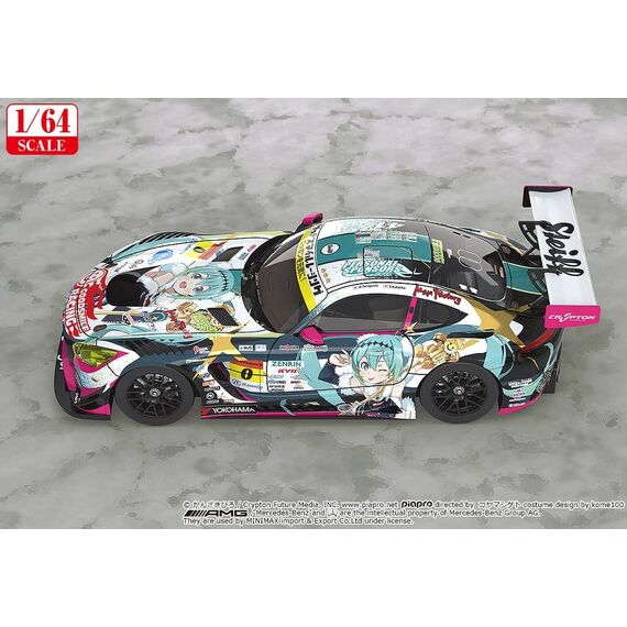 Hatsune Miku GT Project Vehicle 1/64 Good Smile Hatsune Miku AMG 2018 SUPER GT Ver. 7 cm
