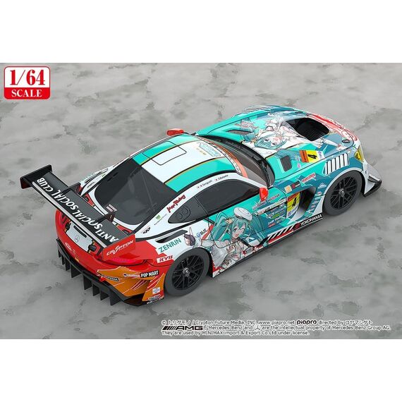 Hatsune Miku GT Project Vehicle 1/64 AMG 2023 Season Opening Ver. 7 cm