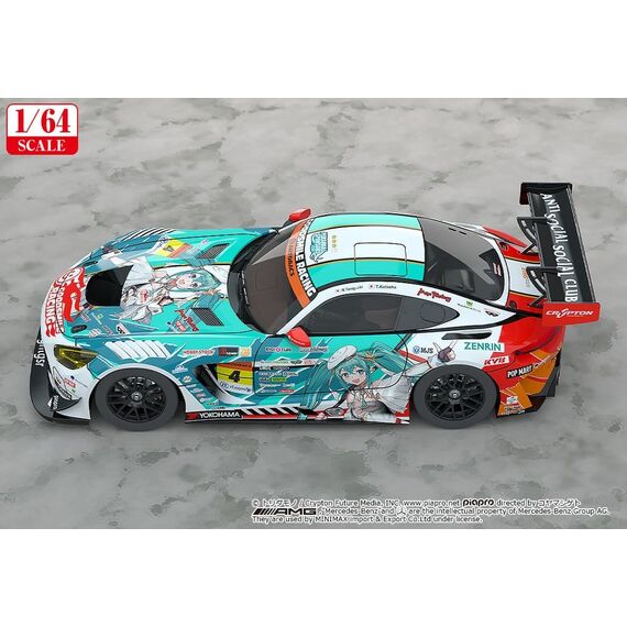 Hatsune Miku GT Project Vehicle 1/64 AMG 2023 Season Opening Ver. 7 cm