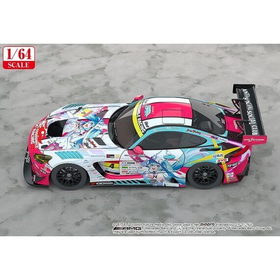 Hatsune Miku GT Project Vehicle 1/64 AMG 2024 Season Opening Ver. 7 cm