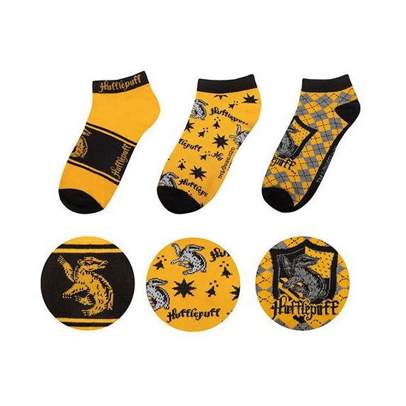 Harry Potter Ankle Socks 3-Pack Hufflepuff