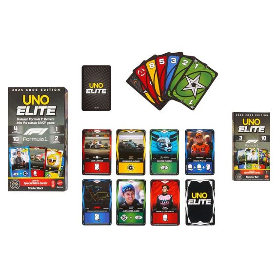Formula 1 UNO Card Game Elite F1 Booster-Set