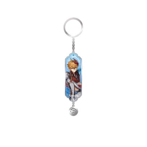 Genshin Impact Character Drawing Card Metal Keychain Tartaglia aka Childe