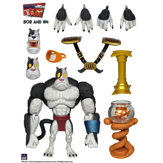 Earthworm Jim Action Figure Wave 1: Bob the Killer Goldfish & #4 15 cm