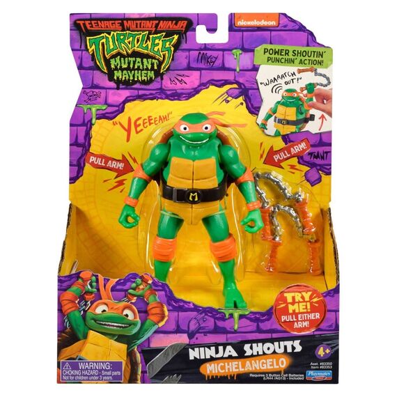 Teenage Mutant Ninja Turtles: Mutant Mayhem Ninja Shouts Action Figure Michelangelo