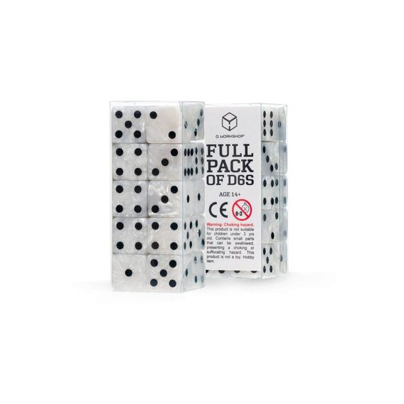 Q Workshop Dice Set Full Pack D6 Pearl (20)