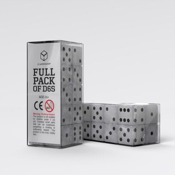 Q Workshop Dice Set Full Pack D6 Pearl (20)