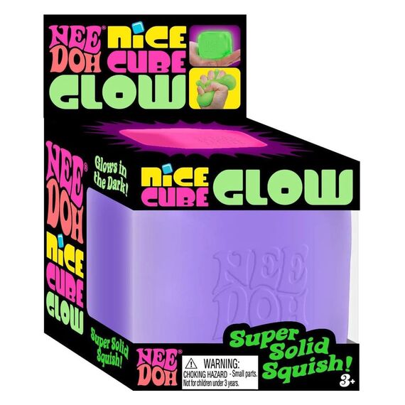 NeeDoh Squeeze Ball Nice Cube Glow (Glow in the Dark) 5 cm Display (12)