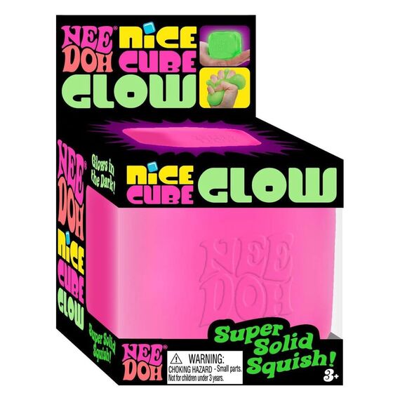 NeeDoh Squeeze Ball Nice Cube Glow (Glow in the Dark) 5 cm Display (12)