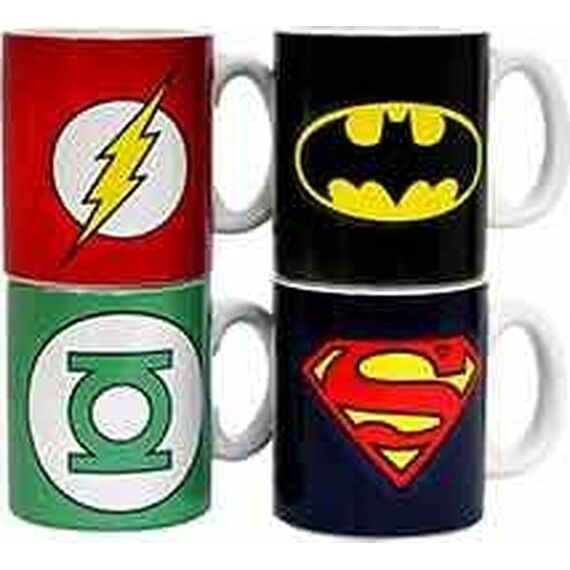 DC Comics Ceramic Mini Coffee Mugs Logos 8 cm Set (4)