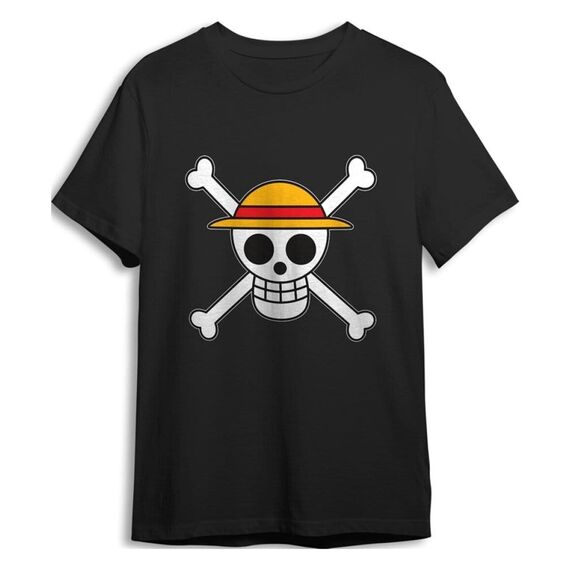 One Piece T-Shirt Skull Black Size S