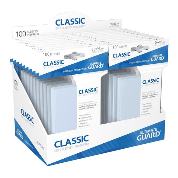 Ultimate Guard Classic Soft Sleeves Standard Size Transparent (100)