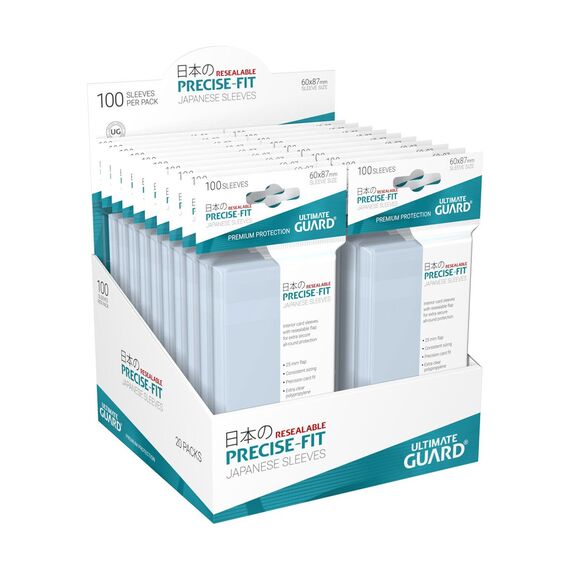 Ultimate Guard Precise-Fit Sleeves Resealable Japanese Size Transparent (100)