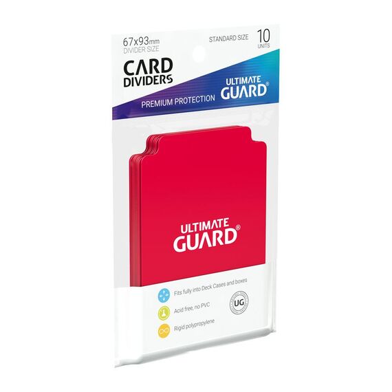 Ultimate Guard Card Dividers Standard Size Red (10)