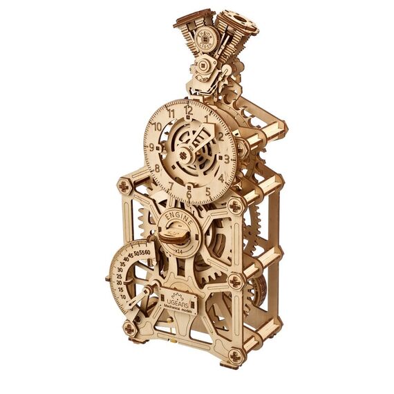Ugears 3D Wooden Puzzle Engine Clock