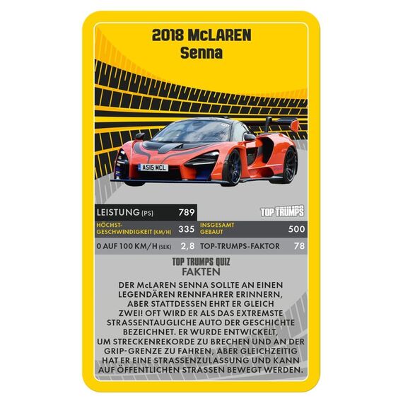 Super Cars Card Game Top Trumps *German Version*