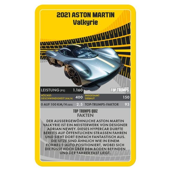 Super Cars Card Game Top Trumps *German Version*