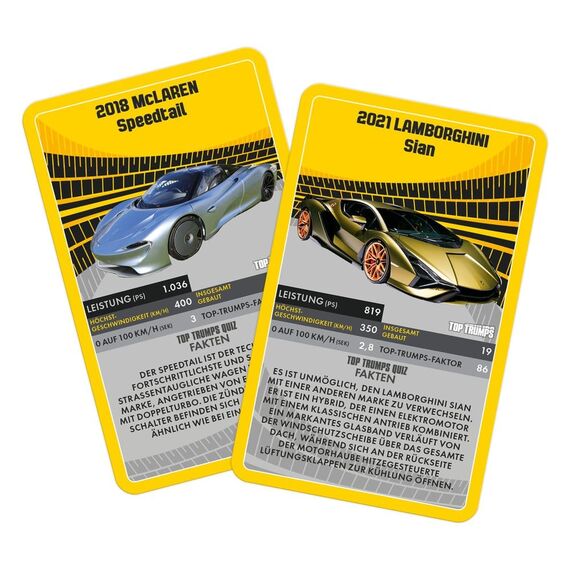 Super Cars Card Game Top Trumps *German Version*