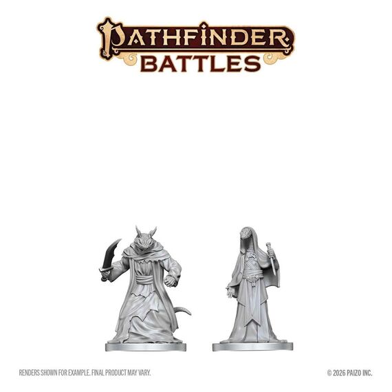 Pathfinder Battles Deep Cuts Unpainted Miniature Zyss & Aapoph Serpentfolk 13 cm