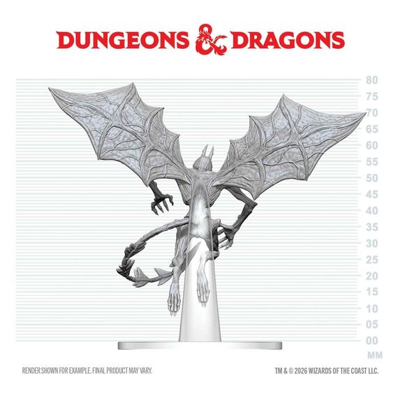 Dungeons & Dragons Nolzur's Marvelous Miniatures Unpainted Miniature Nightgaunt 17 cm