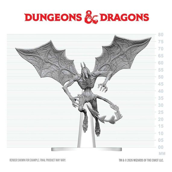 Dungeons & Dragons Nolzur's Marvelous Miniatures Unpainted Miniature Nightgaunt 17 cm