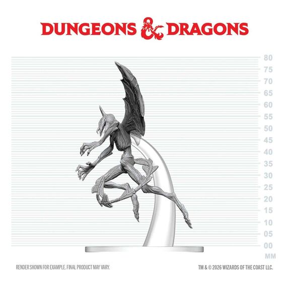 Dungeons & Dragons Nolzur's Marvelous Miniatures Unpainted Miniature Nightgaunt 17 cm