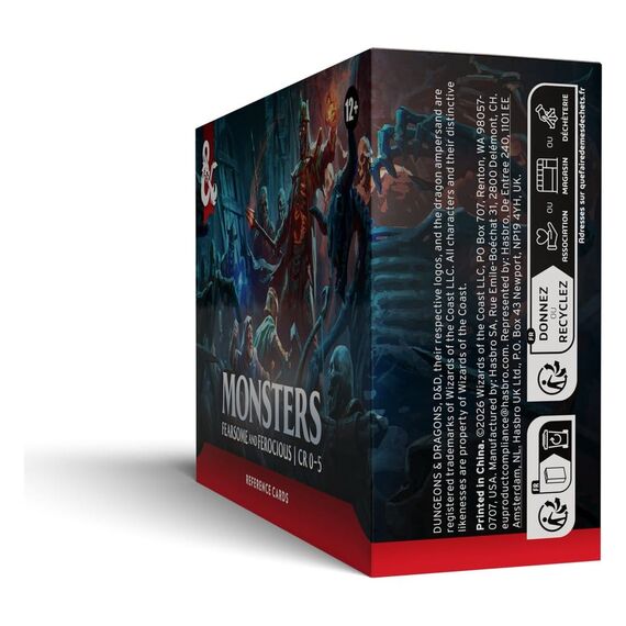 Dungeons & Dragons RPG Reference Cards: Monsters (Fearsome and Ferocious) *English Version*