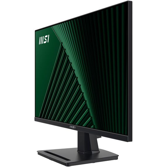 MSI Pro MP245G 24 Inch Monitor, FHD (1920 x 1080), 100Hz, IPS, 1ms, 1x HDMI 1.4b, 1x DP 1.2a output, 1x D-Sub(VGA), Built-in Speakers, Anti-Glare, Anti-Flicker, Less Blue light, TÜV Certified, VESA, Kensington, Black