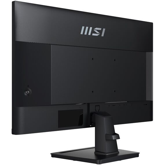 MSI Pro MP245G 24 Inch Monitor, FHD (1920 x 1080), 100Hz, IPS, 1ms, 1x HDMI 1.4b, 1x DP 1.2a output, 1x D-Sub(VGA), Built-in Speakers, Anti-Glare, Anti-Flicker, Less Blue light, TÜV Certified, VESA, Kensington, Black