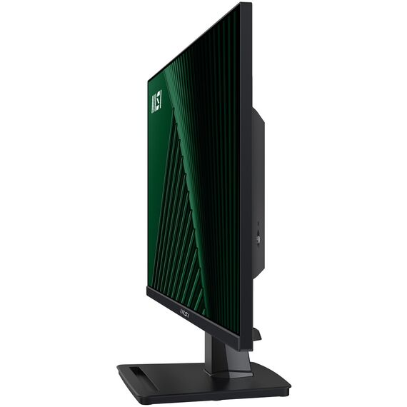 MSI Pro MP245G 24 Inch Monitor, FHD (1920 x 1080), 100Hz, IPS, 1ms, 1x HDMI 1.4b, 1x DP 1.2a output, 1x D-Sub(VGA), Built-in Speakers, Anti-Glare, Anti-Flicker, Less Blue light, TÜV Certified, VESA, Kensington, Black