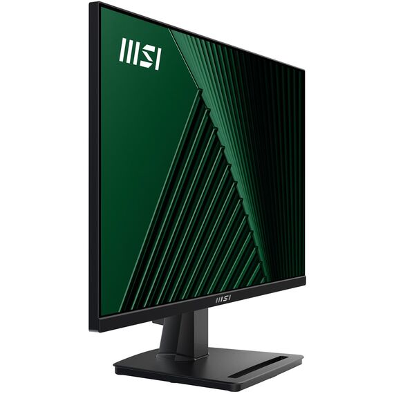 MSI Pro MP245G 24 Inch Monitor, FHD (1920 x 1080), 100Hz, IPS, 1ms, 1x HDMI 1.4b, 1x DP 1.2a output, 1x D-Sub(VGA), Built-in Speakers, Anti-Glare, Anti-Flicker, Less Blue light, TÜV Certified, VESA, Kensington, Black