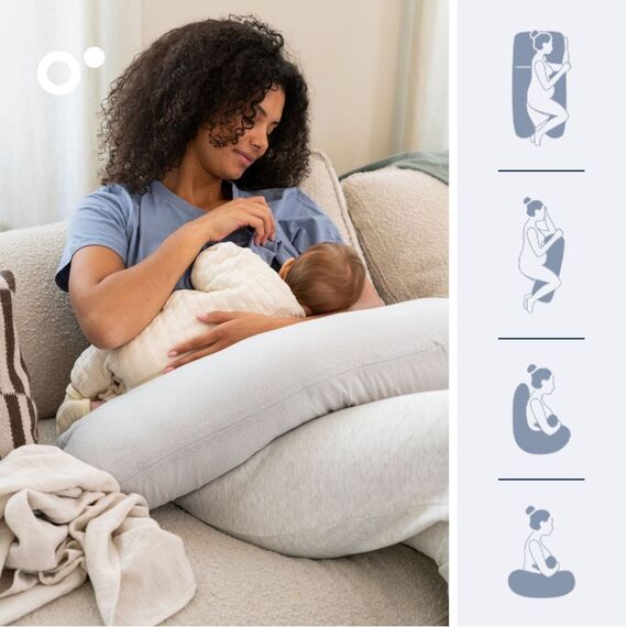 Doomoo - Maxi Pregnancy Pillow - Grey Dots /