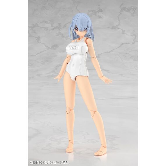 Frame Arms Girl Plastic Model Kit Mizuki School Swimsuits White Ver. 16 cm