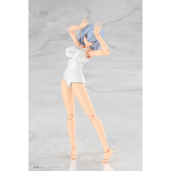 Frame Arms Girl Plastic Model Kit Mizuki School Swimsuits White Ver. 16 cm