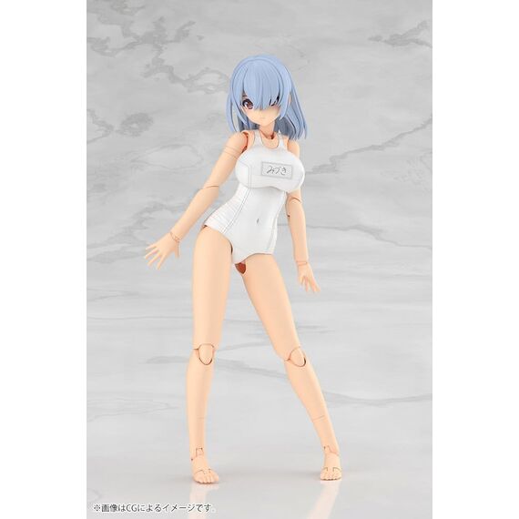 Frame Arms Girl Plastic Model Kit Mizuki School Swimsuits White Ver. 16 cm