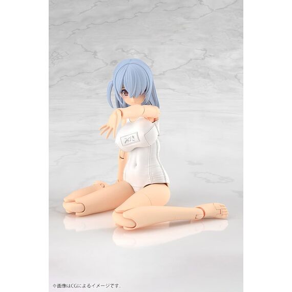 Frame Arms Girl Plastic Model Kit Mizuki School Swimsuits White Ver. 16 cm