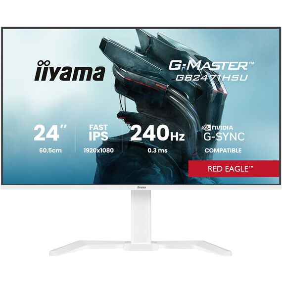 iiyama G-MASTER GB2471HSU-W1 computer monitor 60.5 cm (23.8") 1920 x 1080 pixels Full HD LED White