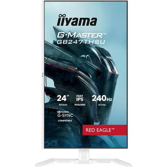 iiyama G-MASTER GB2471HSU-W1 computer monitor 60.5 cm (23.8") 1920 x 1080 pixels Full HD LED White