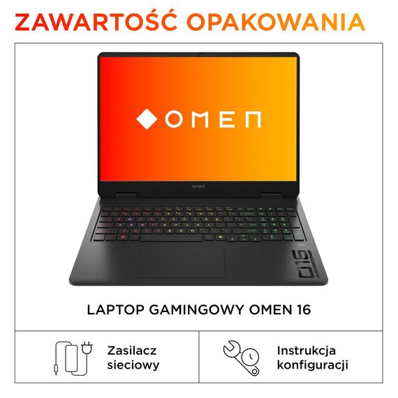 HP Omen 16-am0022nw i7-14650HX 16.0"2K LBL IPS 165Hz 400nits AG 32GB DDR5 5600 SSD1TB GeForce RTX 5060 8GB Cam1080p+IR 70Wh Win11 Shadow Black 2Y