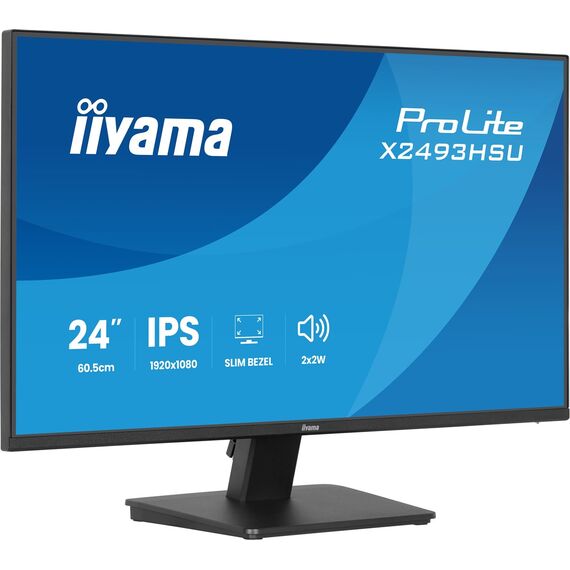 iiyama ProLite X2493HSU-B1 computer monitor 60.5 cm (23.8") 1920 x 1080 pixels Full HD LED Black